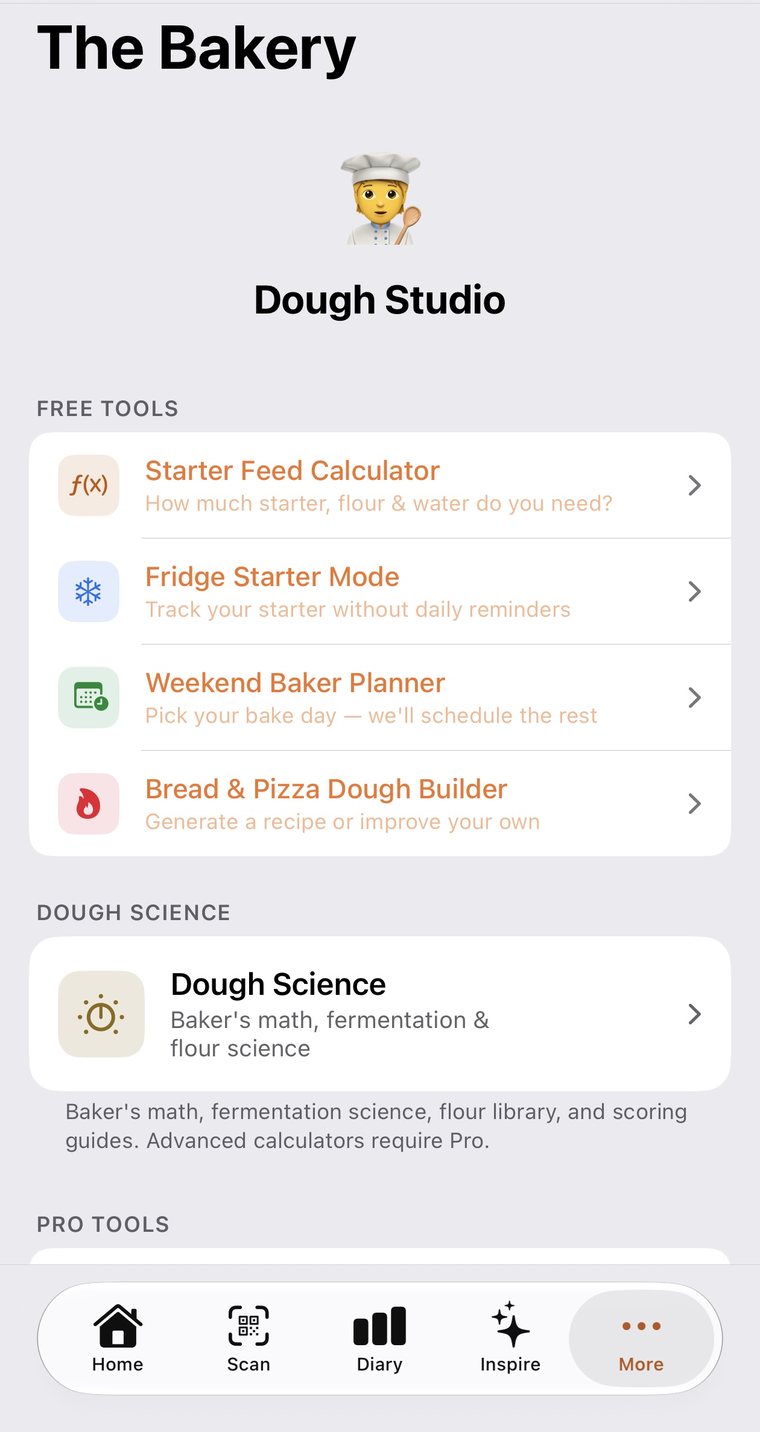 ForkCast Dough Studio screen